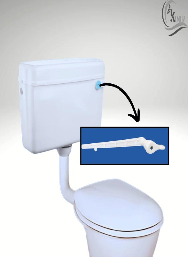 KINIK Plastic Toilet Flush Tank Lever Handle | Flush Tank Spare Part for Parryware Type | White WC Flush Handle - Image 3